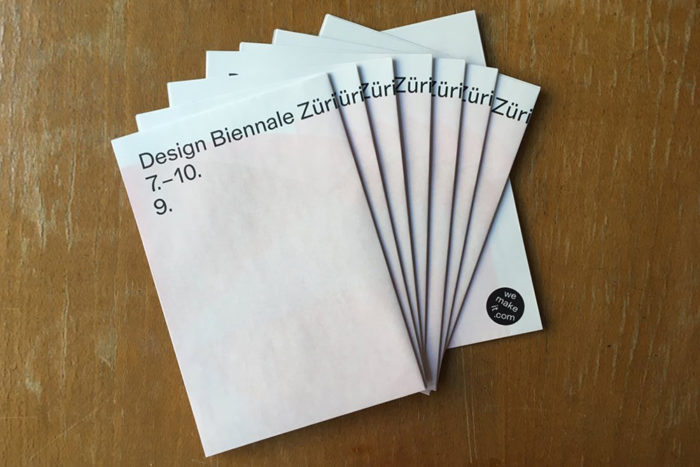 Flyer Design Biennale Zurich
